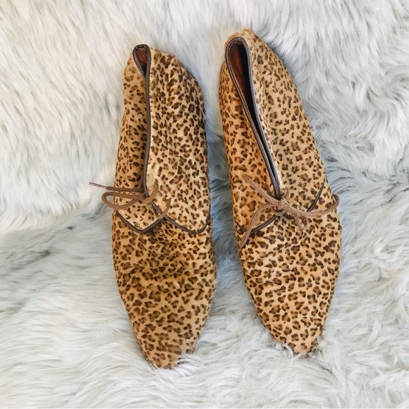 ALDO | Rare Vintage 80’s Faux Leopard Fur Leather Lace Up New Wave Shoes - Picture 5 of 15
